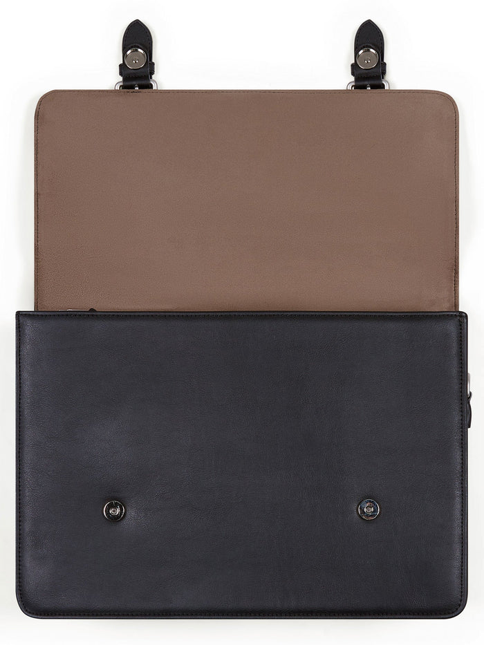 Classic Briefcase Vegan Leather | Black