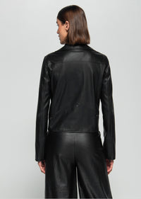 Hudson All Black - Vegan Leather Bikerjacket