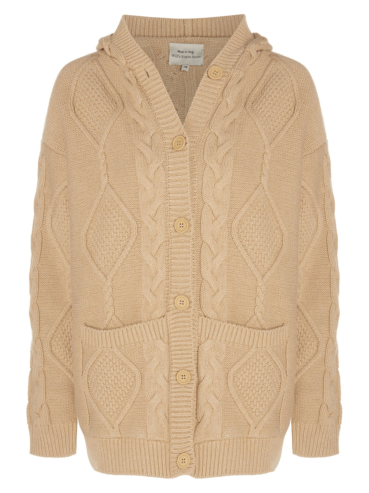 Hooded Button Up Knitted Cardigan