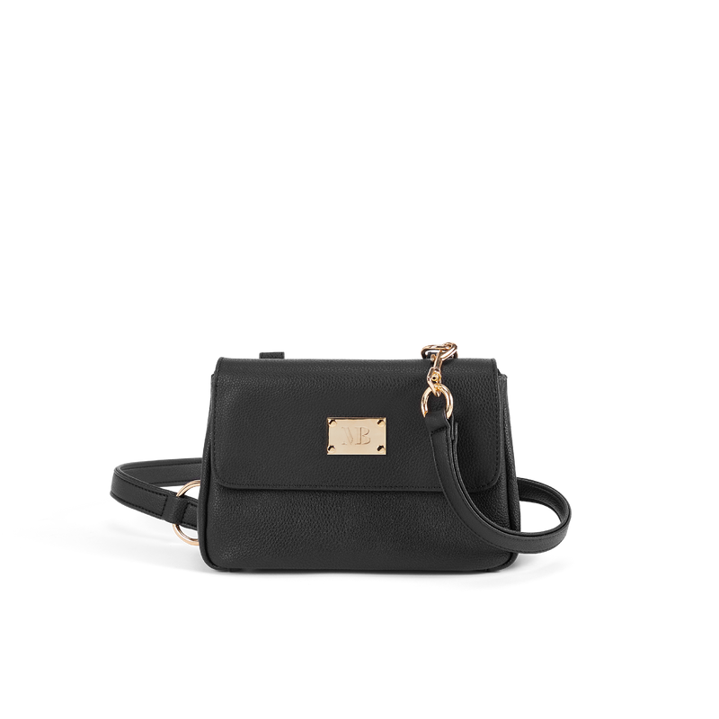 Trudy Vegan Leather Handbag Black | Nude