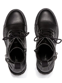 Buckled Work Boots | Black | Dark Brown