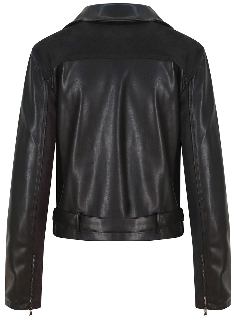 Moto Jacket Vegan Nappa Leather | Women Black