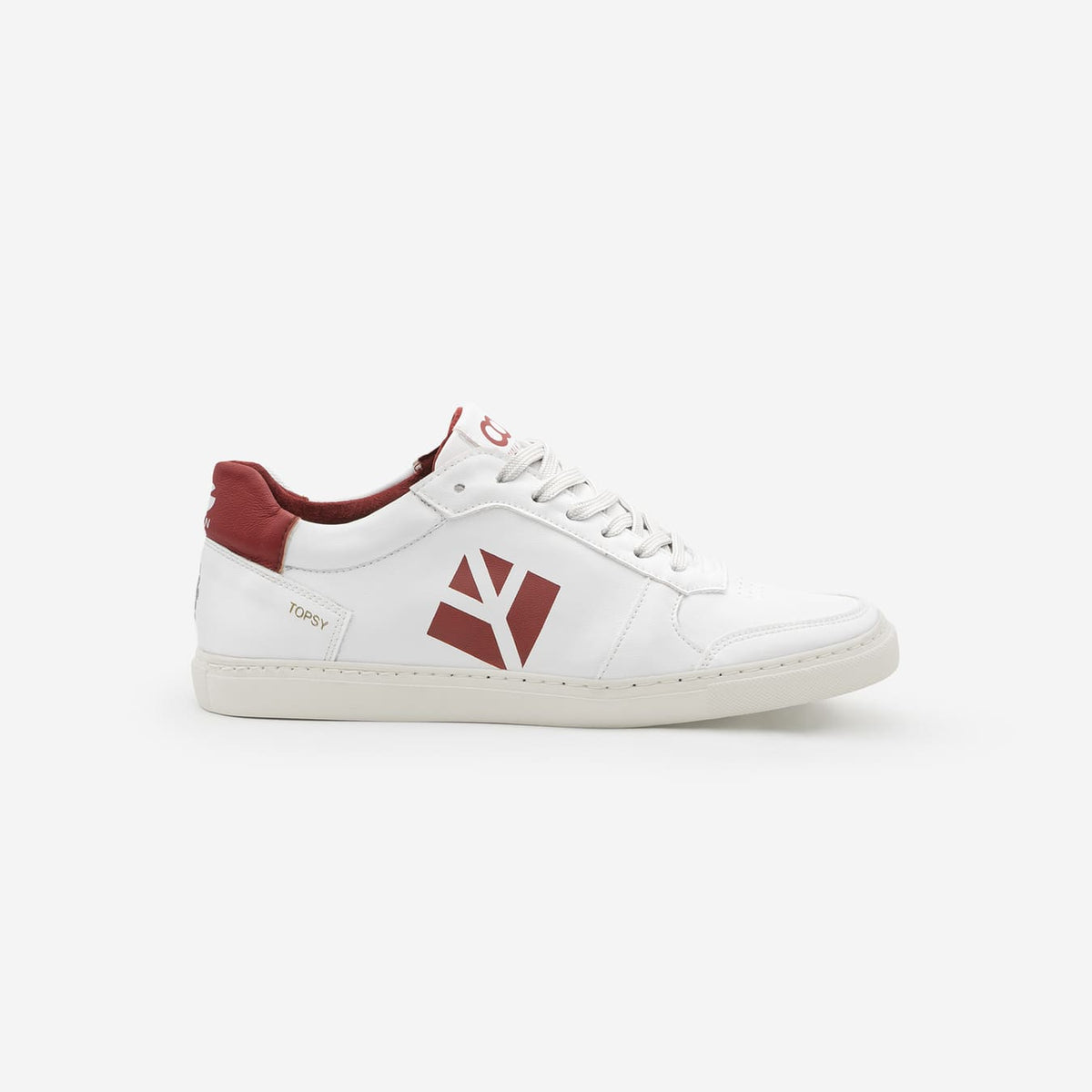 Topsy Vegan Sneaker Unisex | White / Red