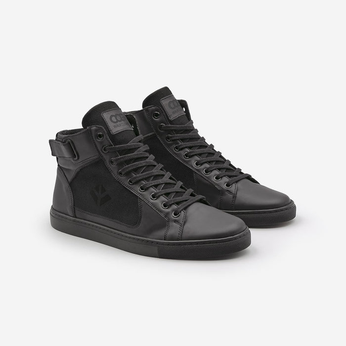 Wallace Vegan Sneaker - Black Unisex Grape Leather