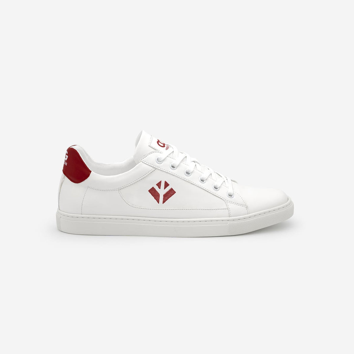 Winton Vegan Sneaker - White / Red Unisex