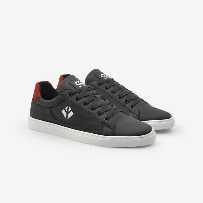 Winton Vegan Sneaker - Black / Red Unisex