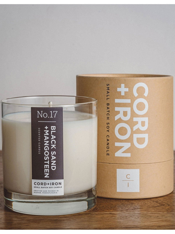 Cord and Iron Black Sand and Mangosteen Candle