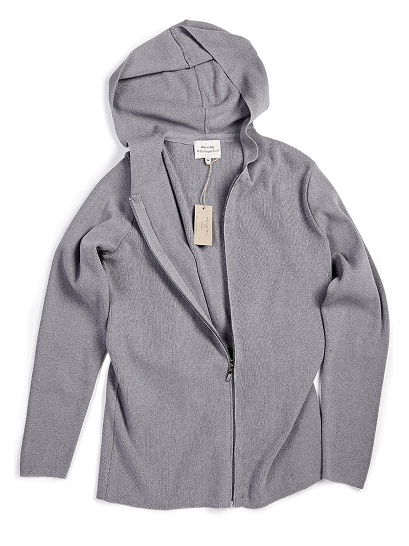 Recycled Zip Up Knit Hoodie