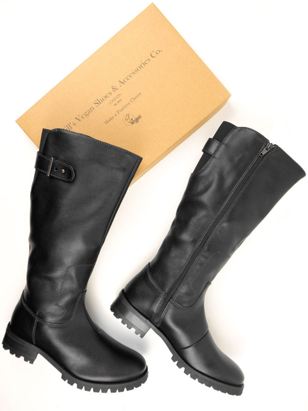 Deep Tread Knee Length Boots | Black | Dark Brown