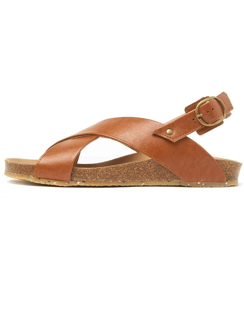 Huarache Footbed Sandals | Black | Tan