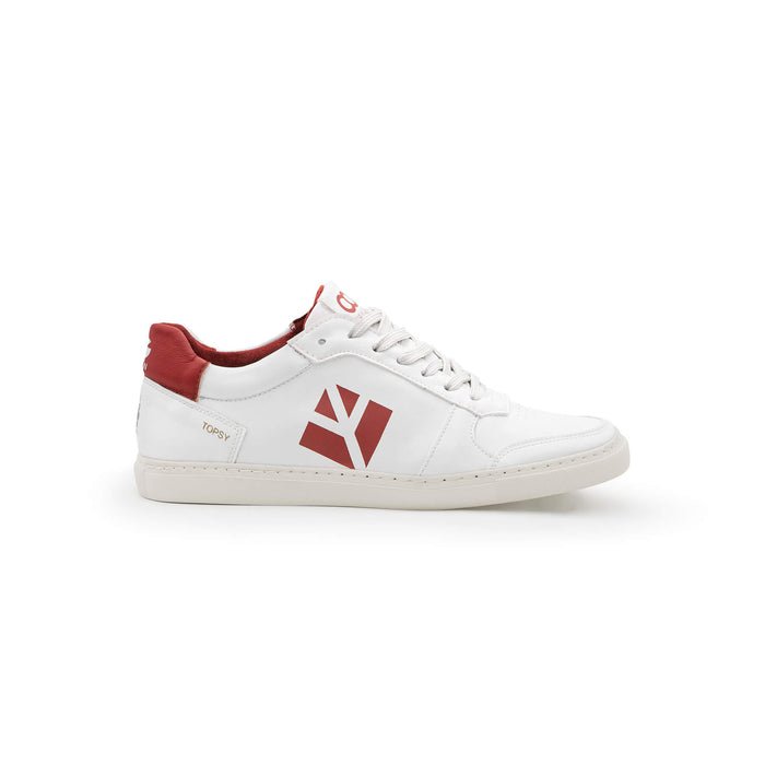 COG - Topsy Vegan Sneaker Unisex | White Red, COG,  Liv & Grace vegan