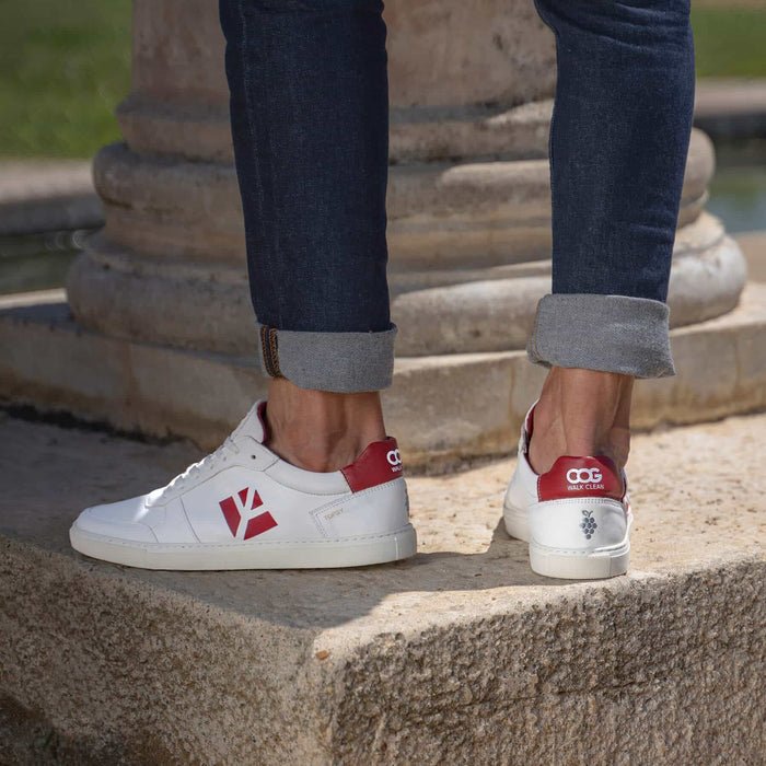 COG - Topsy Vegan Sneaker Unisex | White Red, COG,  Liv & Grace vegan