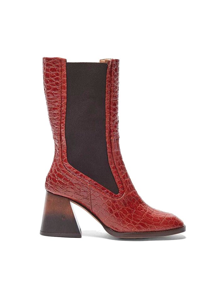 Lola Vegan Mid Boots | Croc Red, Mireia Playa,  Liv & Grace vegan