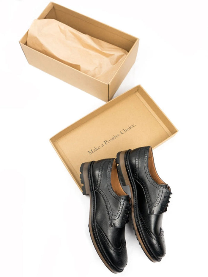 Men's Continental Brogues | Black, Will's Vegan Store,  Liv & Grace vegan