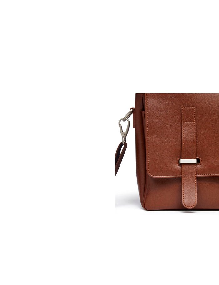 Messenger Bag Vegan Leather |  Brown, Will's Vegan Store,  Liv & Grace vegan