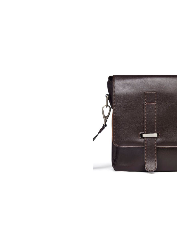 Messenger Bag Vegan Leather | Dark Brown, Will's Vegan Store,  Liv & Grace vegan