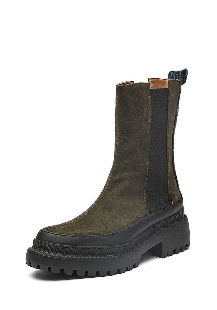 Midi Vegan Suede Boots Nita | Olive, Mireia Playa,  Liv & Grace vegan