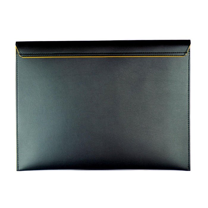 Vegan Leather Laptop Case | Black/Yellow, Canussa,  Liv & Grace vegan