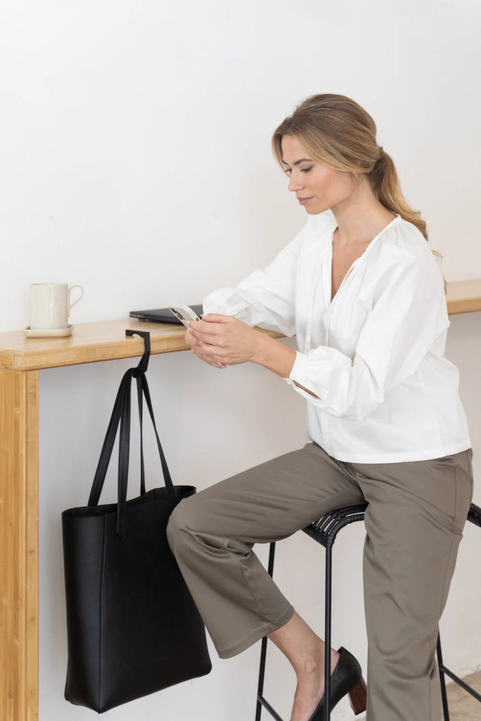 Vegan Leather Shoulder Bag | Black, Canussa,  Liv & Grace vegan