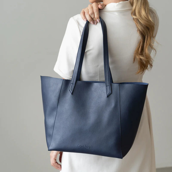 Vegan Leather Shoulder Bag Totissimo | Blue, Canussa,  Liv & Grace vegan