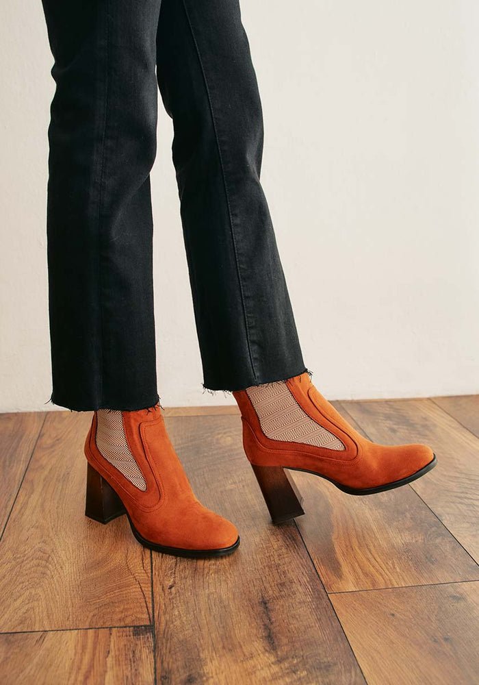 Vegan Suede Boots Nes | Terracotta, Mireia Playa,  Liv & Grace vegan