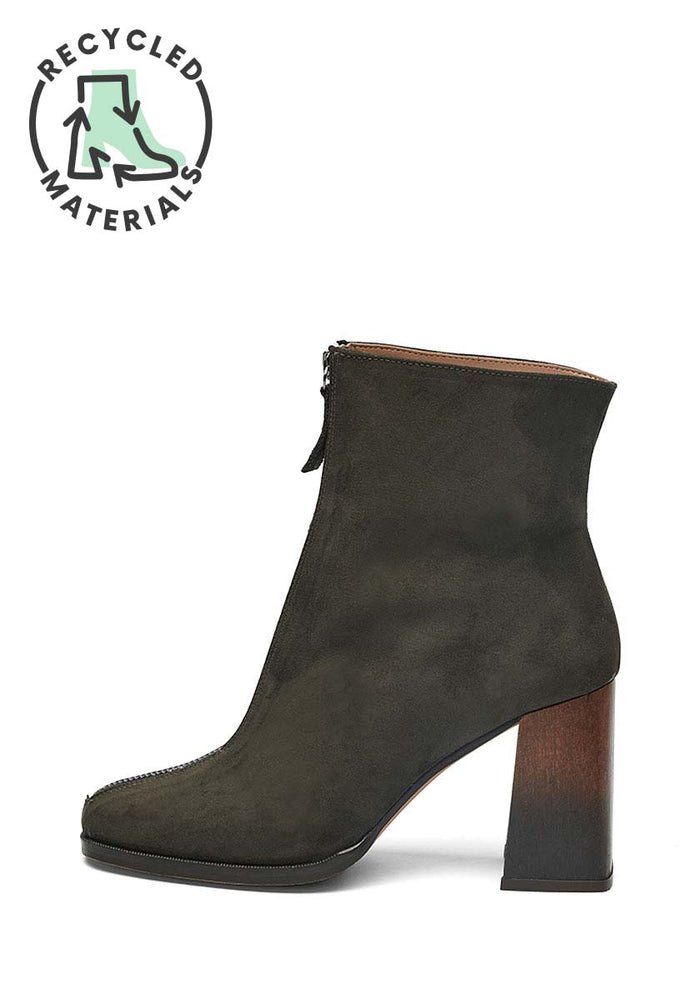 Vegan Suede Boots Nika | Khaki, Mireia Playa,  Liv & Grace vegan