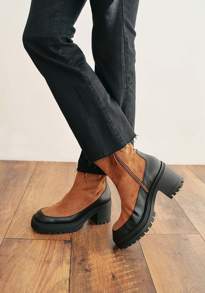 Vegan Suede Boots Noelia | Camel, Mireia Playa,  Liv & Grace vegan