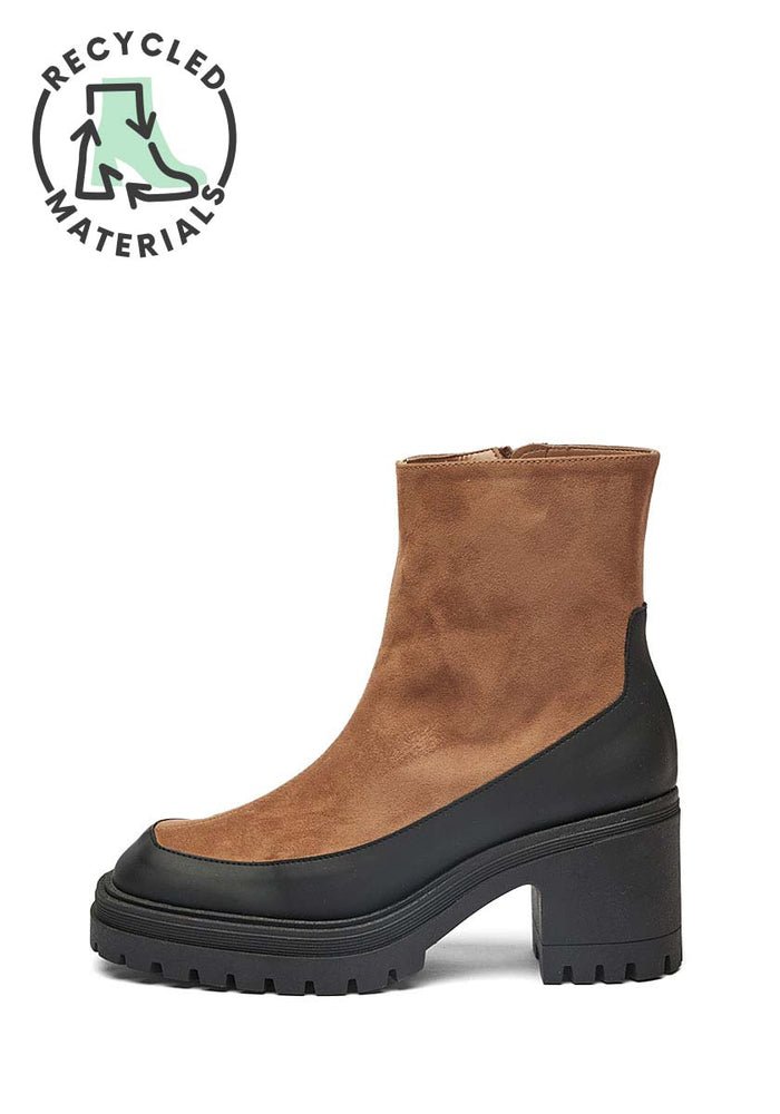 Vegan Suede Boots Noelia | Camel, Mireia Playa,  Liv & Grace vegan