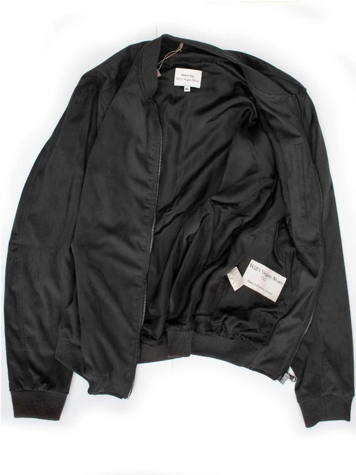 Vegan Suede Women Bomber Jacket | Black, Will's Vegan Store,  Liv & Grace vegan